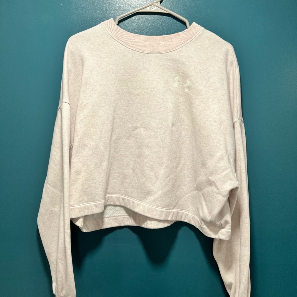 Under Armour Women's Cream Cropped Sweatshirt